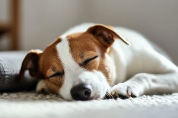 Sleeping Dog Close-Up Background
