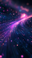 Obraz premium A colorful abstract scene with bright blue and pink lighting.