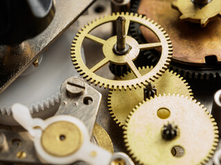 Close-up of a mechanical device with gears and teeth, demonstrating the complexity of repairing and assembling a watch movement