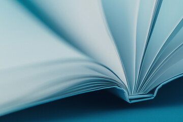 Close-Up of Open Book Pages Side View