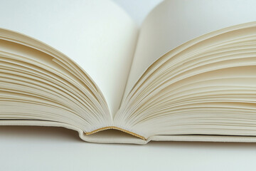 Fototapeta premium Close-Up of Open Book Pages Side View