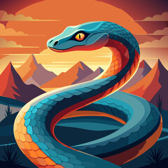 Obraz premium illustration of a snake
