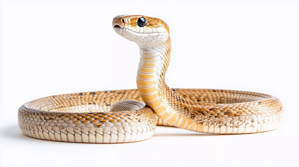 Fototapeta premium Poisonous snake on white background