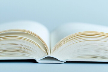 Fototapeta premium Close-Up of Open Book Pages Side View