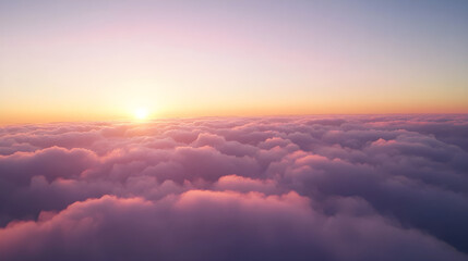 Fototapeta premium breathtaking view of clouds at sunset, showcasing vibrant colors and serene beauty