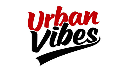 Obraz premium Create a logo for a streetwear brand called 'Urban Vibes' Use a minimalist and modern style Incorporate graffiti elements and bold lines