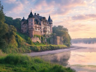 Obraz premium Castle on Green Hill