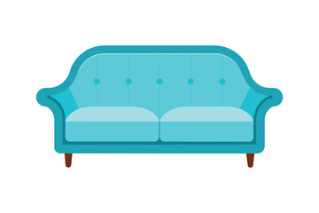  Serenity sofa vector art illustration.