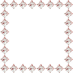 Snowman illustration for winter on transparent background. Wallpaper, background, fabric, wrapping