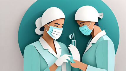 World Anaesthesia Day Concept , copy space , isolated 3D graphic illustration banner , healthcare professional 