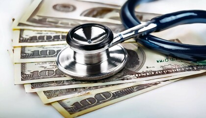 stethoscope on money