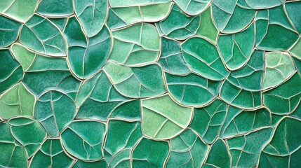 Obraz premium Green Wall with Broken Glass