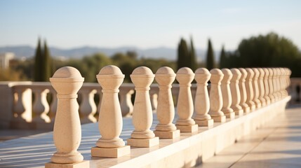 Fototapeta premium Classic greek columns showcasing texture and detail symbolizing strength in legal foundations