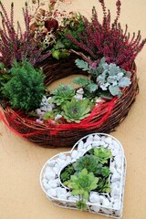 Kranz Bepflanzen   bepflanzt