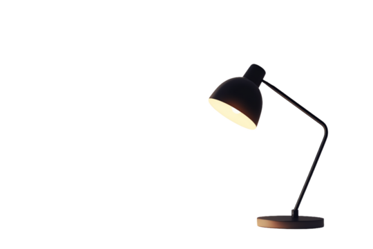 Modern Black Desk Lamp with Warm Light - Interior Design Inspiration