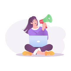 Fototapeta premium Promotion illustration in flat style