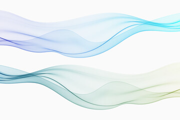 Collection of wavy shapes. Transparent element. Wave background
