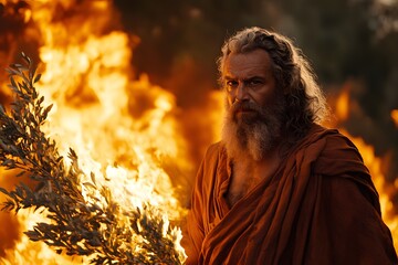 Christianity. Moses encounters God in the burning bush, receiving his calling to free Israel....