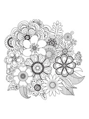 Flower Adult Coloring Pages Relax and Unleash Your Creativity
