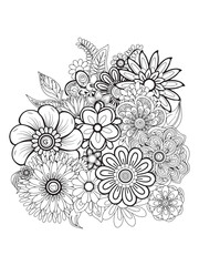 Flower Adult Coloring Pages Relax and Unleash Your Creativity
