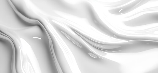 Obraz premium Abstract white background with smooth, flowing, wavy, curved lines and textures.