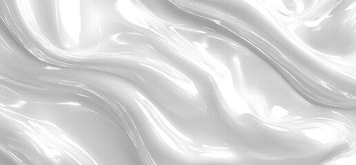 White abstract background with smooth, flowing, and wavy texture.