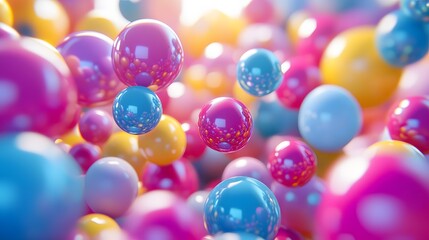 3d rendering picture of colorful balls. Abstract wallpaper and background. 