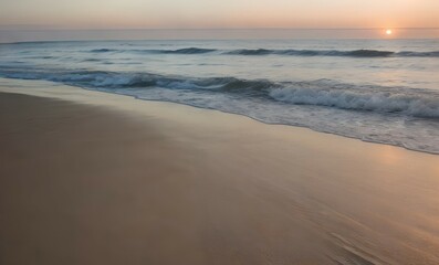海のビーチの穏やかな夕暮れ風景