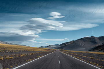 road in the mountains los seismiles Catamarca argentina 