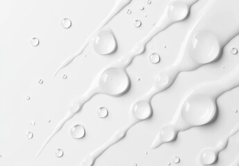 Water Drops on White.