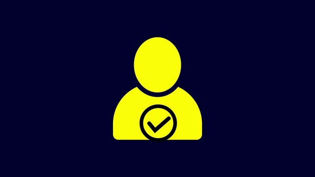 User profile with check mark.