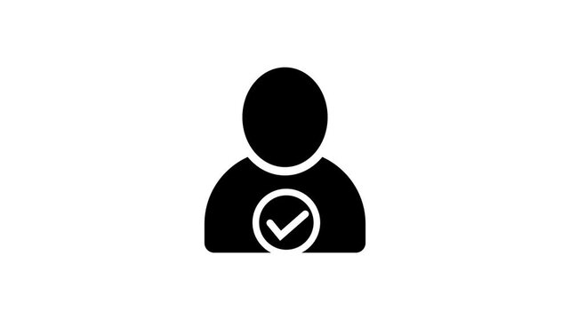 User profile with check mark.