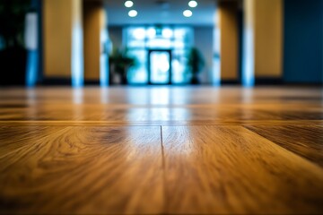 Obraz premium Wooden Floor in Modern Lobby