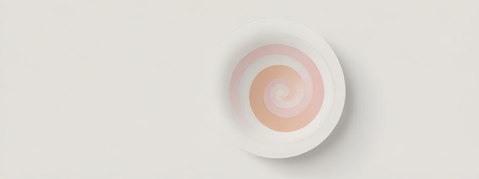 illustrazione con elementi geometrici a tema astratto surreale in colori tenui