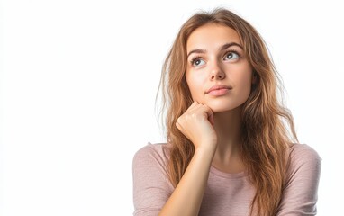 Fototapeta premium Woman isolated stock photo on white background 