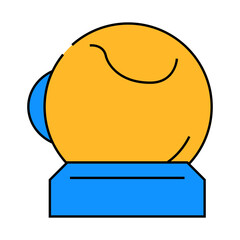 artificial eye line icon vector. artificial eye sign. isolated symbol illustration