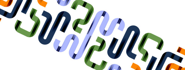 Lines, abstract letter style design background. Geometric vector Illustration For Wallpaper, Banner, Background, Card, Book Illustration, landing page