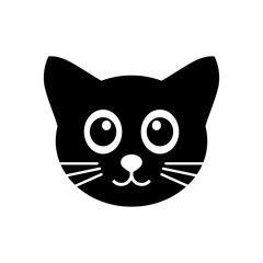 Obraz premium Cat icon on white background. Vector illustration.