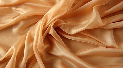 Fototapeta premium Draped in a soft, luxurious shimmer, the fabric folds into graceful waves of gentle curves.