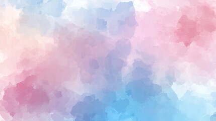 Obraz premium Pastel cotton candy sky background - Dreamy pink and blue abstract clouds, ideal for soft, feminine designs like kawaii characters, girly party decor, sweet treat packaging, and nursery art