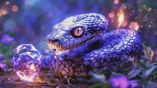 A snake with magical powers that can grant wishes.