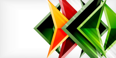 Abstract background color triangles and arrows composition. Vector Illustration For Wallpaper, Banner, Background, Card, Book Illustration, landing page