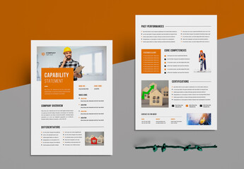 Company Capability Statement Design Layout - Powered by Adobe