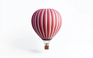 Naklejka premium Hot-air balloon on a white background
