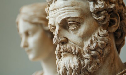 Naklejka premium Close up of a marble sculpture.