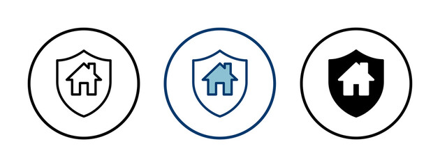 Home insurance icon vector isolated on white background. home protection icon