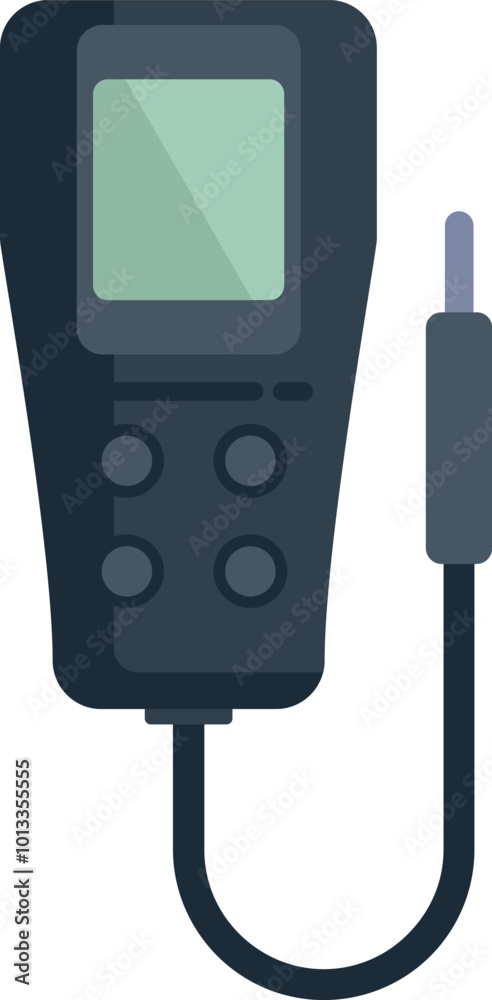 Poster digital soil test device with a probe for measuring soil parameters and conditions