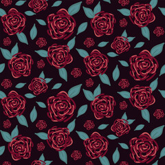 Red roses pattern for your design