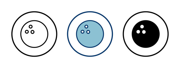 Bowling game Pin Icon vector isolated on white background. Bowling icon, ball and pin