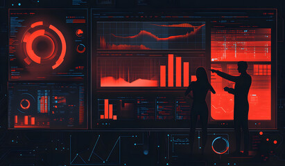 Obraz premium Data Mining Techniques for Insight Discovery design, data mining techniques for insight discovery with an image showing data analysts exploring datasets to uncover hidden patterns design 